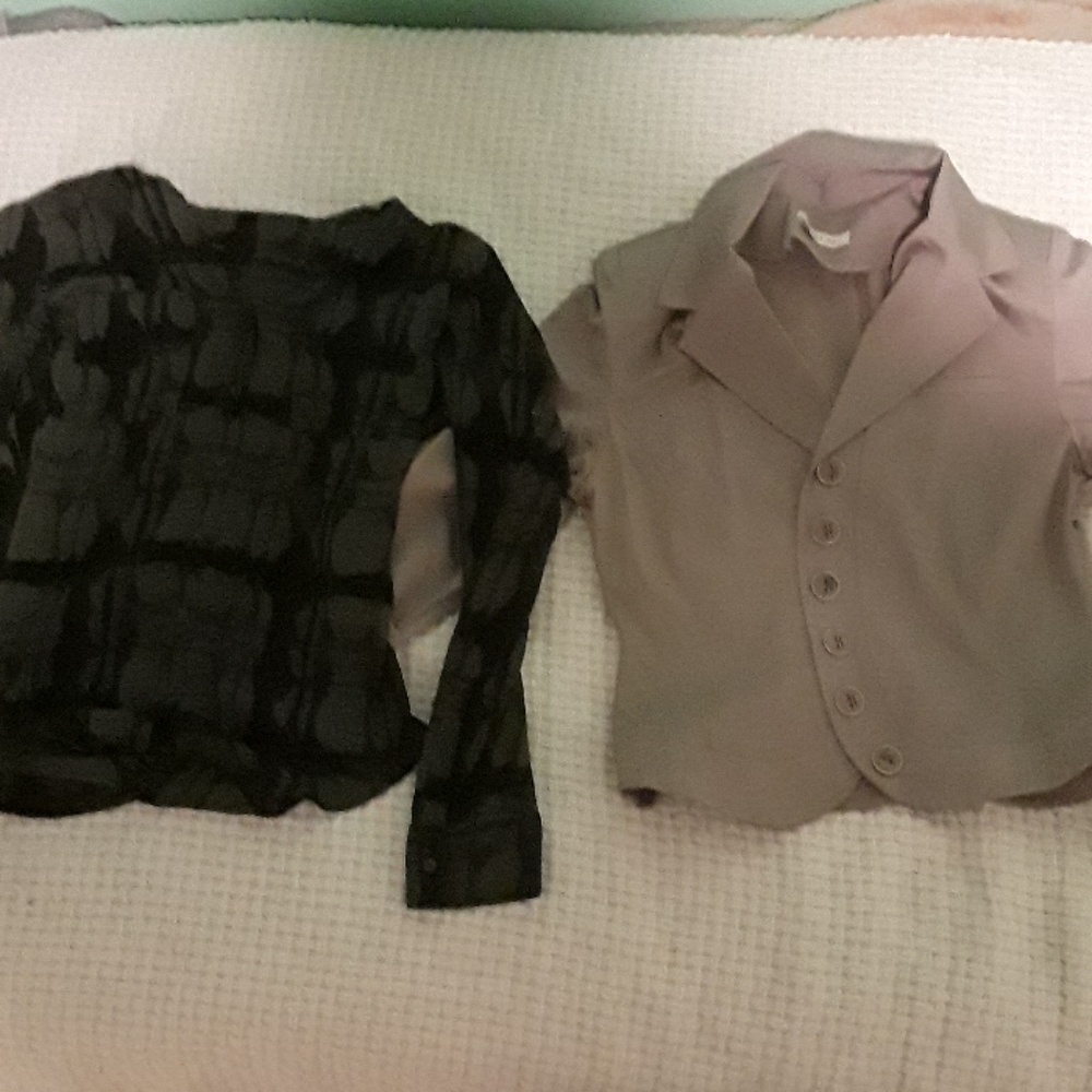 Jacket and button up shirt